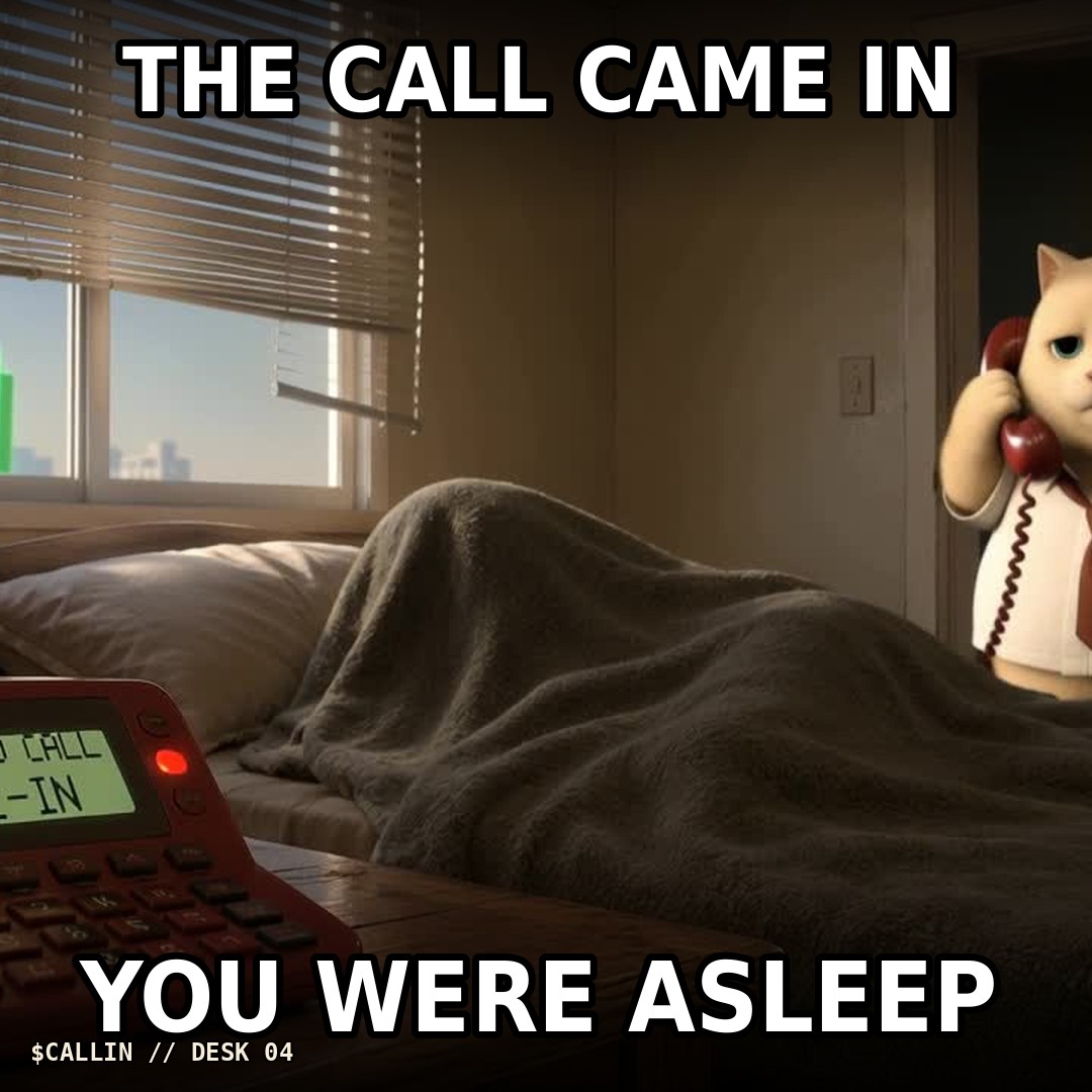The call came in, you were asleep